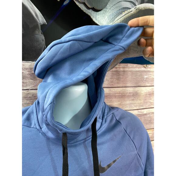 Vintage Nike Men’s Club Fleece Hoodie Size Medium Blue EUC - Picture 9 of 10